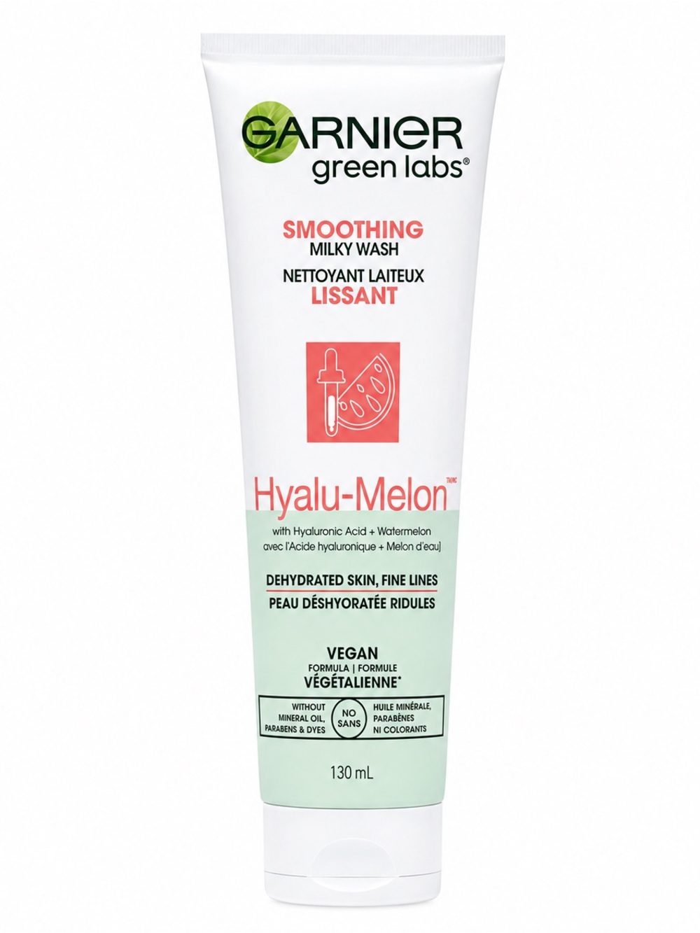 GARNIER GREEN LABS SMOOTHING MILKY WASH HYALU-MELON 130ML - BRAND NEW, NO BOX